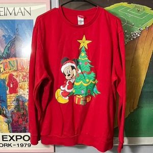 Walt Disney Mickey Mouse Christmas Tree Sweater - SIZE XL